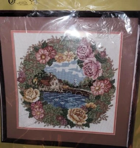 Something Special Cottage Floral Wreath Needlepoint Kit  - Picture 1 of 4