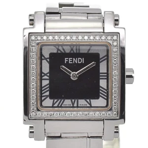 FENDI Quadro Square Diamond Bezel 6000L Quartz Ladies Watch D#139095 - Picture 1 of 8