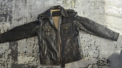 Energie Mens Leather Jacket - Image 1 of 4