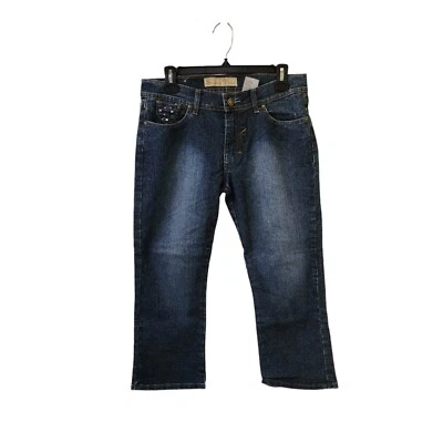 Jean Crop Capris Juniors Silver Diva Vintage años 90 talla 15 tiro medio algodón/spandex Foto 1 de 4