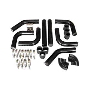 Cxracing 2.5" INCH 8PCS TURBO INTERCOOLER PIPING PIPE KIT BLACK Hose Tube - Picture 1 of 1