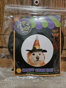 Rubies Pet Shop Boutique Candy Corn Hat Hair Costume for Dog or Cat - Small Med - Picture 1 of 3