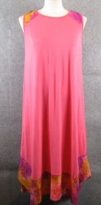 Vestido Logo by Lori Goldstein Rayón 230 con Dobladillo Tie-Dye Rosa Talla Mediana Foto 1 de 4