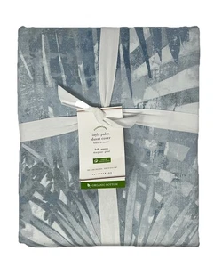 Pottery Barn Layla Palm Duvet Cover_Full/Queen_Blue_NWT_#TJ - Picture 1 of 4