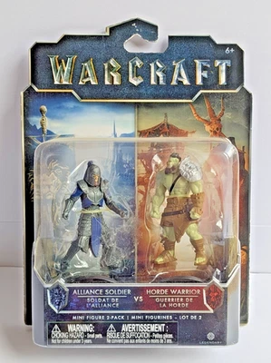 Minifigura Warcraft Alliance Soldier vs. nueva, sin abrir Horda Guerrero Foto 1 de 3