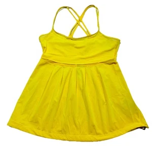 Adidas X Stella McCartney Yellow Crisscross Tennis Tank Top Mesh Sz Small - Picture 1 of 10