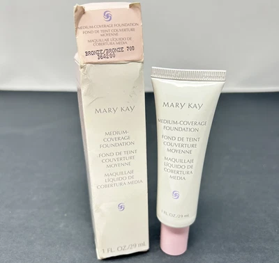 Mary Kay Bronze 708 Medium Coverage Foundation 1 FL OZ Gray Cap 364200 FAST SHIP - Image 1 of 2
