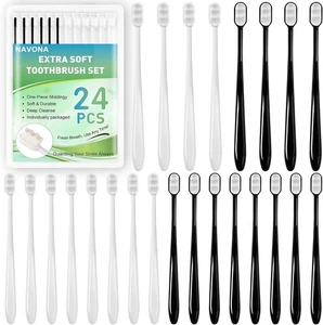 "Soft Micro Nano Zahnbürste extra manuell ultra borstig mit 20000 Soft 24er Pack - Bild 1 von 6