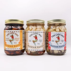 Knoblauchliebhaber Paket - Eingelegtes Knoblauch Trio (je 16 Unzen) | The Lady May - Bild 1 von 11