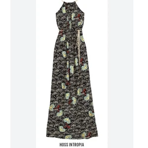 HOSS INTROPIA Printed Halter Maxi Dress Size Small  - Picture 1 of 9