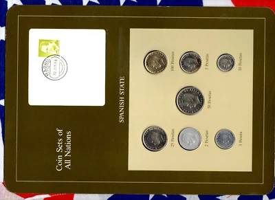 Coin Sets of All Nations Spain w/card 1982-1985 UNC 100 Pesetas 1985 50P 1983 - Image 1 of 2