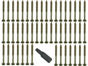 New 5,000 X Torx - Fast Screws Csk Easy Woodscrew Yzp + Free Bit 4.5 40 - Onesto - Picture 1 of 1