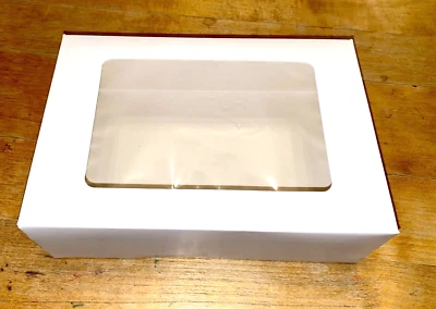 CAKE BOXES WITH WINDOW, SMALL GIFT BOX, CUP CAKE BOX, BISCUIT,9.5x6.5x3 INCH - Image 1 of 4