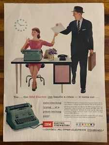 "Il classico IBM può gestire una crisi si scopre" macchina da scrivere rivista stampa pubblicità - Foto 1 di 2