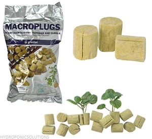 GRODAN MACRO PLUG ROCKWOOL STONEWOOL STARTER CLONING MEDIA ROUND 1.5" - Picture 1 of 2
