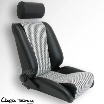 1974-84 Porsche 911/912 -- LeMans Sport Seat. Leather/houndstooth — 第 1/4 张图片