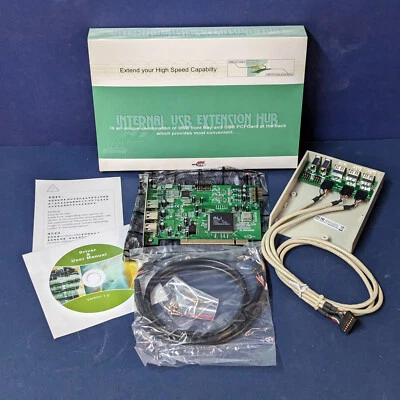 New 5 Port USB 2.0 & 2 Port Firewire 400 combo PCI Card w/ 3.5" Breakout Box - Image 1 of 4