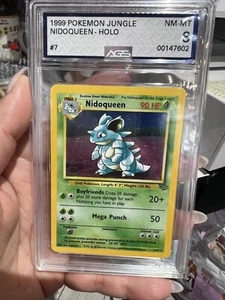 Vintag1999 Pokemon Jungle Unlimited Nidoqueen #7 Holo Graded AGS 8 NM-MT - Picture 1 of 4
