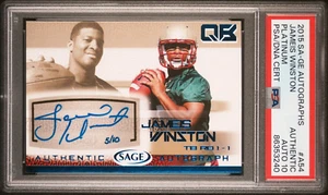 Camiseta deportiva Sage Sa-ge Jameis Winston RC 2015 auto platino 5/10 # PSA auto 10 Pop 1 - Imagen 1 de 10