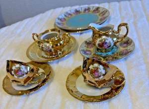 2 Coffee Cups with 2 Plates, 1 Milk Cup,1 plate and 1 Sugar Cup,3 Plates Germany - Picture 1 of 17