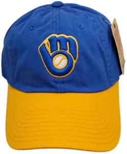 Milwaukee Brewers Slouch Dad Cap 1978 Logo Replica Cooperstown Collection 2-Tone - Picture 1 of 4