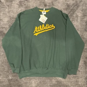 VTG Oakland Athletics Crewneck Sweatshirt Size XL Lee Sport Y2K Embroidery NWT - Picture 1 of 9