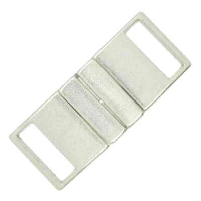 METAL BELT CLASP BUCKLE MATT SILVER 20mm - Image 1 of 2