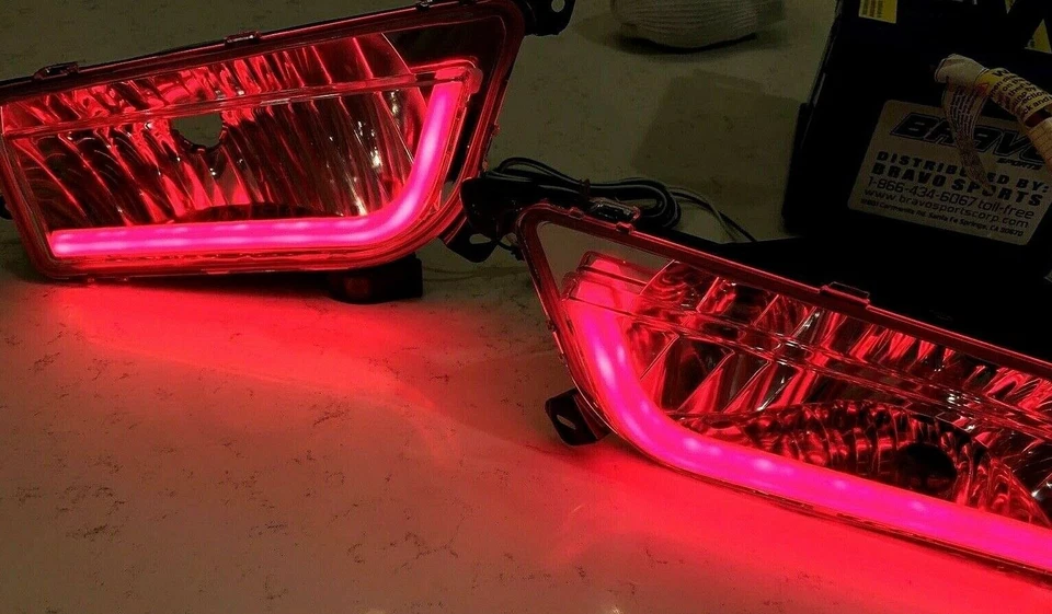 POLARIS  -NEW POLARIS GENERAL 1000 PAIR RED ANGEL EYE Headlight Housings  16-20 - Image 1 of 4