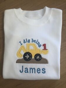 1st, 2nd, 3rd, 4th Birthday embroidered, personalised T Shirt