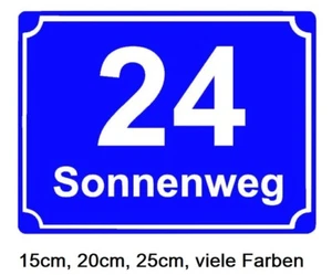 Aufkleber mit Wunschtext, Straßennamen, Hausnummer,  ( 49) - Bild 1 von 3
