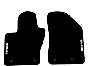 Front Car Floor Mats Velour For Jeep Compass 2 Waterproof Carpet Auto Liners 2pc - Bild 1 von 9