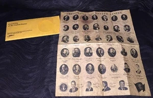 Präsidenten der Vereinigten Staaten auf Pergament Vintage Originalumschlag ~SELTEN ~! - Bild 1 von 4