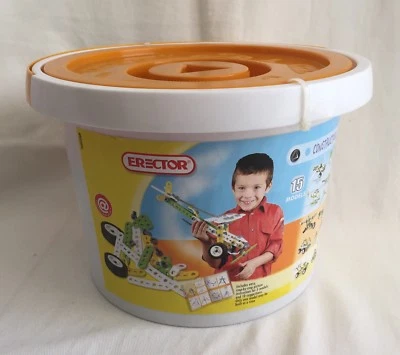 Erector Meccano Build & Play Construction Bucket Plastic 15 Models New - Image 1 of 4