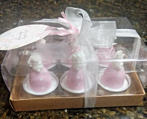 Kerze Ostern Geschenkset Hase 6 Hase Teelichter Kerzen Band NOS Hase Deko - Bild 1 von 12