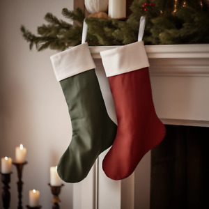 Linen Christmas Stockings
