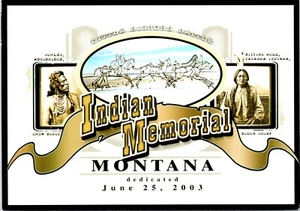Indian Memorial Little Bighorn Battlefield Custer Montana Postcard - Picture 1 of 2