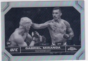 Panini UFC Topps Chrome 2024 No. 38 Gabriel Miranda Rookie Black White Refractor - Bild 1 von 2