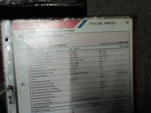 Honda Werkstattdaten Data + Filling Capacities Yr 88-03 - Picture 1 of 2
