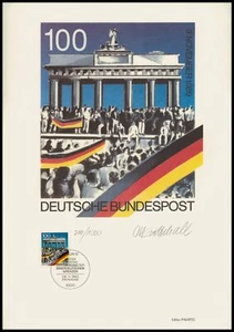 EDIZIONE ARTISTICA 1990 GERMANIA 1482 9. NOVEMBRE 1989 APERTURA CONFINE - LTD. 1.000! - Foto 1 di 3