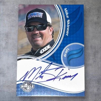Mike Skinner EXIDE PACK PULLED NASCAR signed card 2009 WHEELS AUTOGRAPHS *DRAFT* - Image 1 of 2