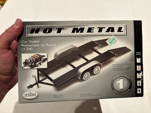Testors HOT METAL Car Trailer 1:24 Scale Die Cast Model Kit SEALED Box - Picture 1 of 6