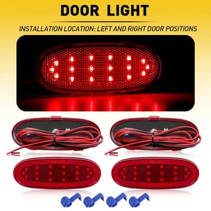 8pcs Left Right Door Panel Courtesy LED Red Light For 2004-2009 Dodge Durango - Picture 1 of 13