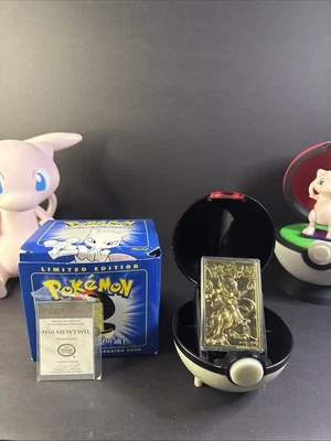 150 MEWTWO Pokemon Edición Limitada Chapado en Oro 23K Tarjeta Coleccionable en Caja Foto 1 de 4