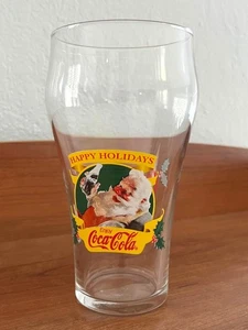 Vaso de Papá Noel vintage 1997 Coca-Cola Navidad Felices Fiestas - 20 oz. - Imagen 1 de 4