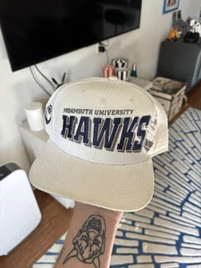 Vintage Monmouth University New Jersey Nike Grid Logo SnapBack RARE - Bild 1 von 4