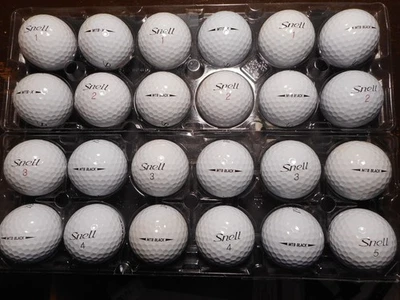 24 Snell Mix MTB-X & MTB Black Mint AAAAA No Logos Used Golf Balls - Image 1 of 3