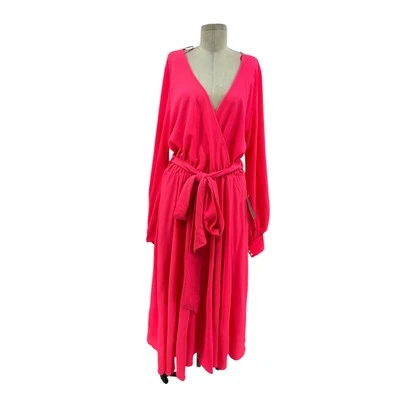 Новый с Ярлыками MEGHAN LA Lilypad Midi надежном платье Hot неоновый розовый размер XXL - Изображение 1 из 4