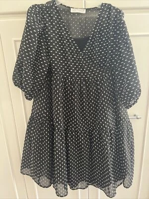 zara kids girls size 13-14 dress black sparkle dress size xl - Image 1 of 4