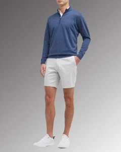 Peter Millar Herren Pilot Flat Front Shorts MEOBO5 hellgrau Männer Größe 34 - Bild 1 von 8