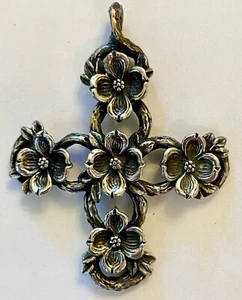 ❤️James Avery riesiger Hartriegel Kreuz Anhänger ✞ 21/2" lang größte Größe nicht mehr produziert 22g Box❤️ - Bild 1 von 8